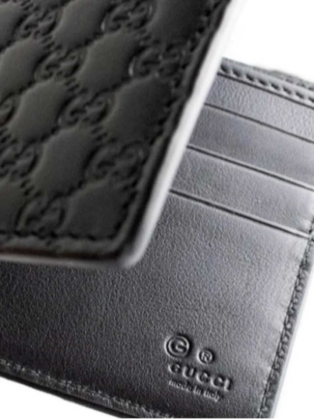 Gucci Black Embossed GG Money Clip